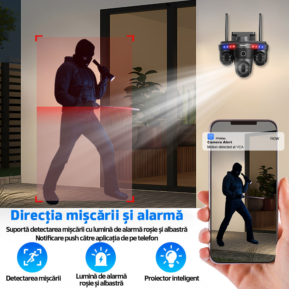 Camera de Supraveghere Cvadrupla Wireless CCTV Novasec HomeShield Plus Camera de Supraveghere Cvadrupla Wireless CCTV Novasec HomeShield Plus
